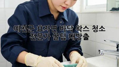 예천군 효자면 바닥 왁스 청소 ✨ 전문가 꿀팁 대방출!