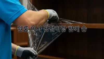 원룸 이사? 용달이랑 함께 슝💨